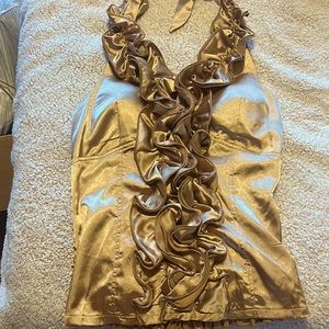 Beautiful gold satin halter